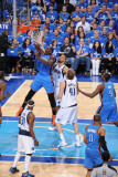 Oklahoma City Thunder v Dallas Mavericks - Game One  Dallas  TX - MAY 17: Kendrick Perkins and Tyso