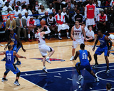 Orlando Magic v Atlanta Hawks - Game Three  Atlanta  GA - APRIL 22: Kirk Hinrich  Jameer Nelson and