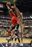 Chicago Bulls v Indiana Pacers - Game Three  Indianapolis  IN - APRIL 21: Derrick Rose and Jeff Fos