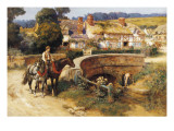 Sunlit Cottages by the Bridge