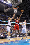 Portland Trail Blazers v Dallas Mavericks - Game One  Dallas  TX - APRIL 16: Andre Miller  Dirk Now