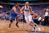 Oklahoma City Thunder v Dallas Mavericks - Game One  Dallas  TX - MAY 17: Jason Kidd and Thabo Sefo