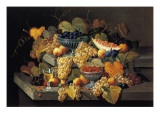A Still Life of Melon  Cherries and Strawberries