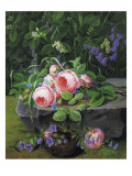 Still Life with Roses and Bluebells