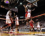 Chicago Bulls v Miami Heat - Game Four  Miami  FL - MAY 24: Derrick Rose  Joel Anthony  LeBron Jame