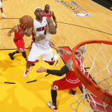 Chicago Bulls v Miami Heat - Game Three  Miami  FL - MAY 22: LeBron James  Carlos Boozer