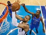 Oklahoma City Thunder v Dallas Mavericks - Game Two  Dallas  TX - MAY 19: Tyson Chandler and Kevin 