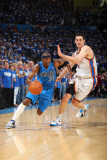 Dallas Mavericks v Oklahoma City Thunder - Game Three  Oklahoma City  OK - MAY 21: Jason Terry and 