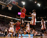 Chicago Bulls v Miami Heat - Game Three  Miami  FL - MAY 22: Derrick Rose and Dwyane Wade
