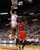 Chicago Bulls v Miami Heat - Game Four  Miami  FL - MAY 24: LeBron James and Luol Deng