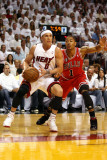 Chicago Bulls v Miami Heat - Game Three  Miami  FL - MAY 22: Mike Bibby and Derrick Rose