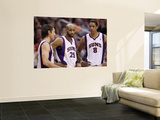 Dallas Mavericks v Phoenix Suns  Phoenix  AZ - February 17: Steve Nash  Vince Carter and Channing F