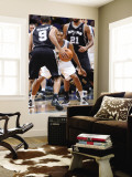 San Antonio Spurs v Minnesota Timberwolves: Wesley Johnson and Tony Parker