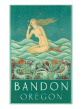 Mermaid Listening to Surf  Bandon  Oregon