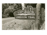 Sign Marking Oregon Trail  Near Columbia River