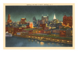 Skyline at Night  Buffalo  New York
