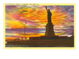 Statue of Liberty at Sunrise  New York City