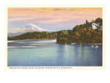 Lake Washington Boulevard and Mt Rainier  Washington