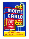 Advertisement for Monte Carlo Club  Las Vegas  Nevada
