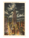 Moon over Chrysler Building  New York City