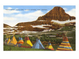 Indian Tepees  Glacier Park  Montana