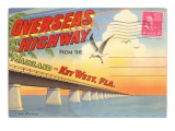 Postcard Folder  Overseas Highway  Key West  Florida