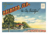 Postcard Folder  Souvenir of Orlando  Florida