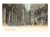 Colorized Wall Street Scene  New York City