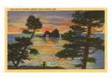 Mack Rock at Sunset  Oregon