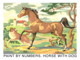 Paint by Numbers  Horse with Dog