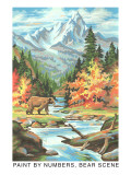 Paint by Numbers  Bear Scene