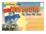 Postcard Folder  Greetings from Missouri