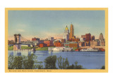 Skyline and Ohio River  Cincinnati  Ohio