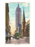 Fifth Avenue  Empire State Building  New York City