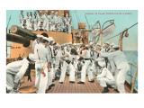 Sailors' Boxing Match On Board Ship