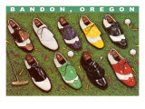 Golf Shoes on Putting Green  Bandon  Oregon
