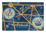 Map of Montmartre  Paris