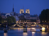 Notre Dame and Pont Des Arts  Paris  France