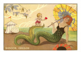 Mermaid with Parasol  Bandon  Oregon