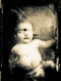 Sepia Photograph of Infant Cyclops