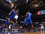 Oklahoma City Thunder v Dallas Mavericks - Game Five  Dallas  TX - MAY 25: Brendan Haywood and Nick