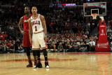 Miami Heat v Chicago Bulls - Game Five  Chicago  IL - MAY 26: Dwyane Wade and Derrick Rose
