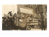 Truck in Parade with Flags