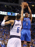 Oklahoma City Thunder v Dallas Mavericks - Game Five  Dallas  TX - MAY 25: Russell Westbrook and Ty
