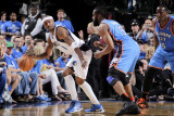 Oklahoma City Thunder v Dallas Mavericks - Game Five  Dallas  TX - MAY 25: Jason Terry and James Ha