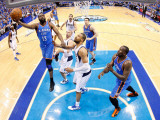 Oklahoma City Thunder v Dallas Mavericks - Game Five  Dallas  TX - MAY 25: James Harden and Tyson C