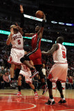 Miami Heat v Chicago Bulls - Game Five  Chicago  IL - MAY 26: Chris Bosh  Carlos Boozer and Luol De