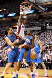 Dallas Mavericks v Miami Heat - Game One  Miami  FL - MAY 31: Chris Bosh  Peja Stojakovic and Brend