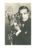Rudolph Valentino with Dog