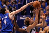 Oklahoma City Thunder v Dallas Mavericks - Game Five  Dallas  TX - MAY 25: Nick Collison and Dirk N